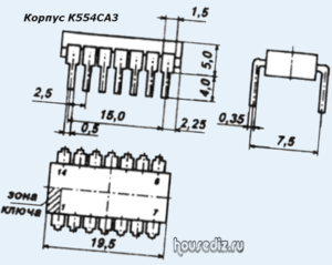 Корпус К554СА3 Корпус К554СА3