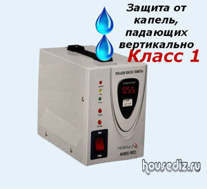 Защита от капель, падающих вертикально