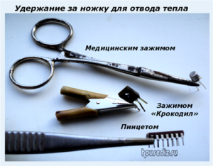 Удержание за ножку для отвода тепла Удержание за ножку для отвода тепла