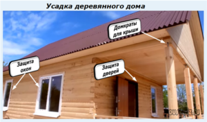 Усадка деревянного дома