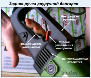 Задняя ручка двуручной болгарки