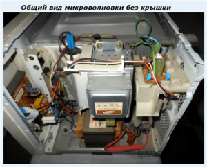 Общий вид микроволновки без крышки