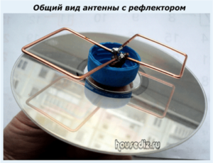 Общий вид антенны с рефлектором