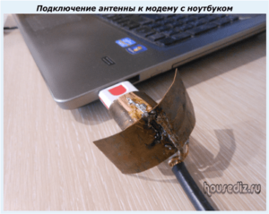 Подключение антенны к модему с ноутбуком