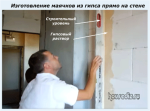 Изготовление маячков из гипса Изготовление маячков из гипса