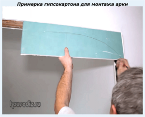 Примерка гипсокартона