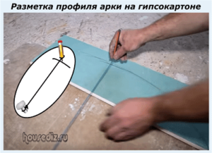 Разметка профиля арки