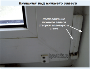 Внешний вид нижнего завеса Внешний вид нижнего завеса