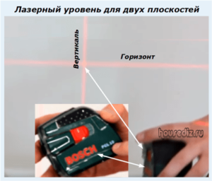 Лазерный уровень двух плоскостей