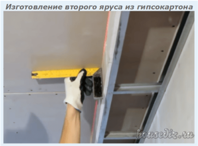 Изготовление второго яруса из гипсокартона