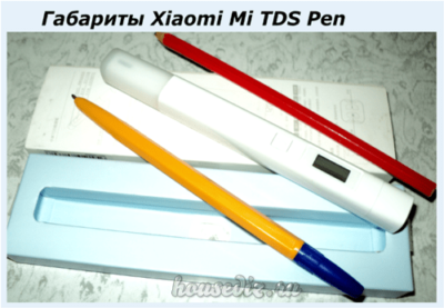 Габариты Xiaomi Mi TDS Pen Габариты Xiaomi Mi TDS Pen