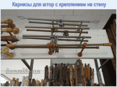 карнизы для штор крепеж на стену