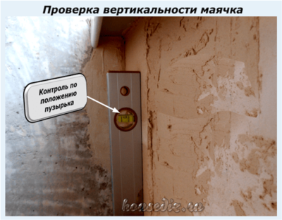 Проверка вертикальности маячка