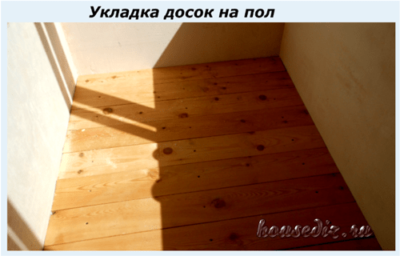 Укладка досок на пол