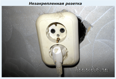 Незакрепленная розетка