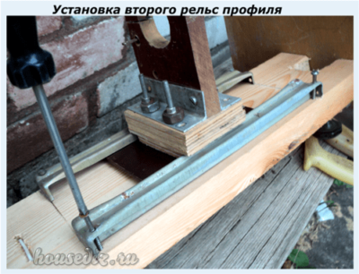 Установка второго рельс профиля Установка второго рельс профиля