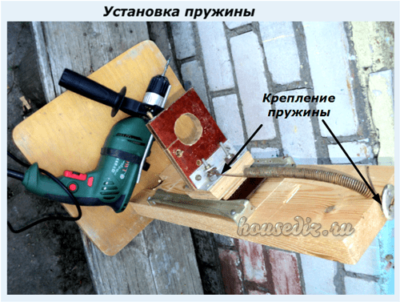 Установка пружины Установка пружины