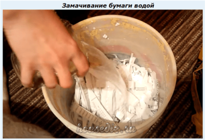 Замачивание бумаги водой Замачивание бумаги водой