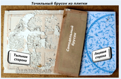 Точильный брусок из плитки Точильный брусок из плитки