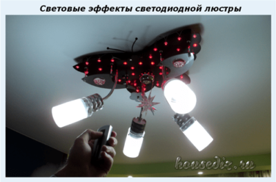 Световые эффекты светодиодной люстры