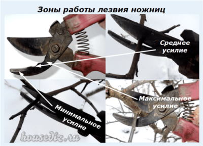 Зоны работы лезвия Зоны работы лезвия