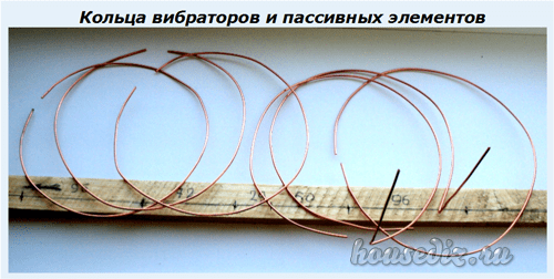 Кольца вибраторов и пассивных элементов Кольца вибраторов и пассивных элементов
