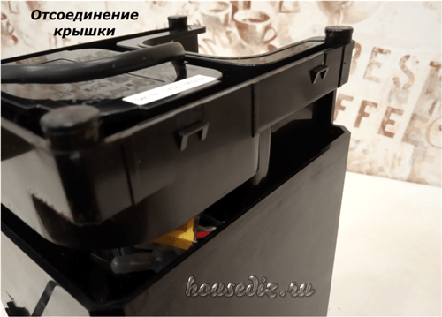 Отсоединение крышки