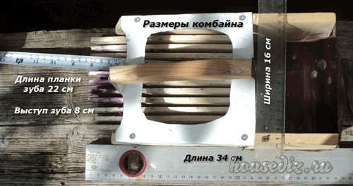 Размеры комбайна Размеры комбайна