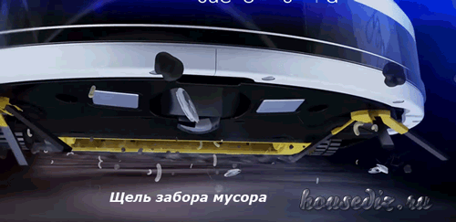 Щель забора мусора у пылесоса Щель забора мусора