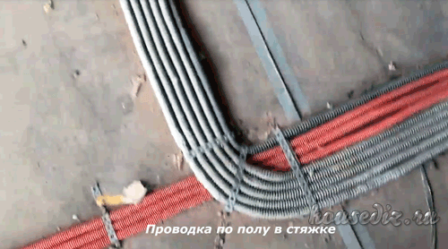 Проводка по полу