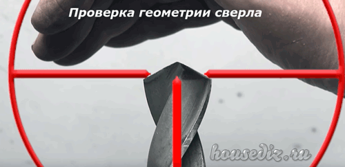 Проверка геометрии сверла Проверка геометрии