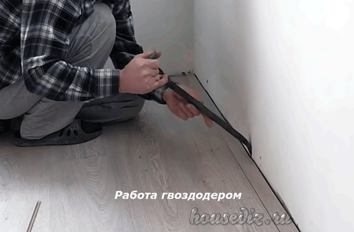 Работа гвоздодером Работа гвоздодером