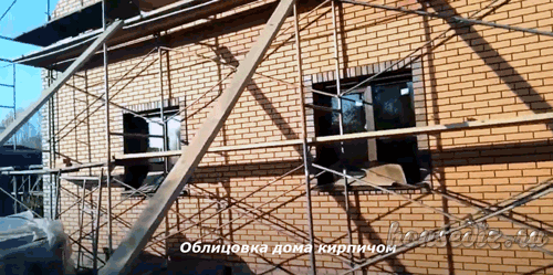 Облицовка дома кирпичом Облицовка дома кирпичом